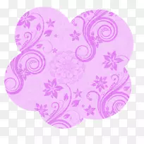 粉红m瓣艺术-花朵水印