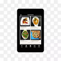 菜单智能手机餐厅移动应用食品-菜单