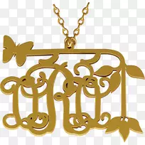 迷人和吊坠产品设计，项链，黄金材料-精美的雕刻。