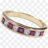 红宝石结婚戒指黄金蒂芙尼公司-红宝石