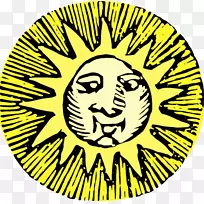 剪贴画图像插图电脑图标-剪贴画太阳