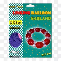 字体点花环气球派对-漂亮的气球材料