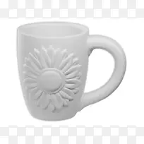咖啡杯产品设计杯陶瓷三重向日葵