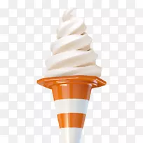 冰淇淋圆锥形冷冻酸奶圣代-促销元素