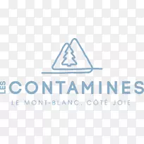 Les Contamines Montjoie徽标组织品牌字体-joie
