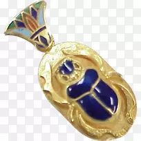 魅力与吊坠甲虫古埃及黄金象形文字甲虫