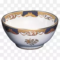 陶瓷蓝白陶器&公司碗餐具-金碗