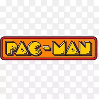 PAC-man徽标字体品牌剪贴画-PAC人世界3鬼