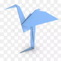 折纸鹭纸工艺品-鸟
