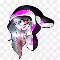 插画卡通鼻子粉红m耳