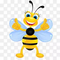 欧洲黑蜂剪贴画图形大黄蜂-蜜蜂