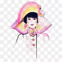 时尚插画香奈儿画-香奈儿