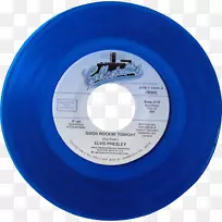 留声机唱片好摇滚乐今晚收藏的蓝色我不在乎太阳不发光-彩色标签