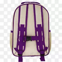 书包亚麻纺织品包小学-紫色蒲公英