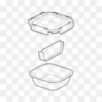 正方形午餐盒材料-盒