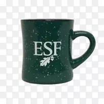 环境科学与林业学院咖啡杯陶瓷杯-绿色杯