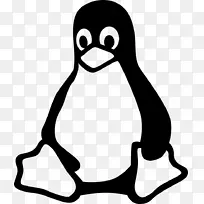 linux发行版可伸缩图形tux计算机图标-linux