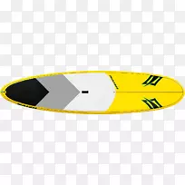 立体式帆板产品设计黄色冲浪沙滩