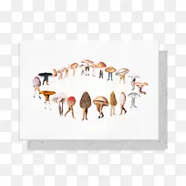 蘑菇艺术家仙环插图-蘑菇