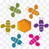 养蜂博览会雪花剪贴画-创意网页材料