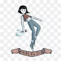 吸血鬼皇后玛塞琳公主泡泡糖画扇子艺术DeviantArt-Marceline