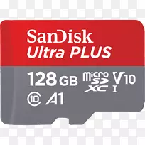 闪存卡微SD安全数字SanDisk超SDXC/SDHC uhs-i-移动存储器