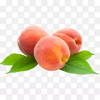 桃子和奶油果汁水果食品-桃子