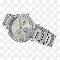 手表表带金属泰坦公司白金手表