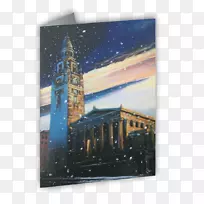 格拉斯哥圣诞日现代艺术绘画-卡片收藏