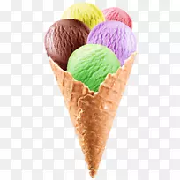 冰淇淋锥冻酸奶蛋霜冰淇淋