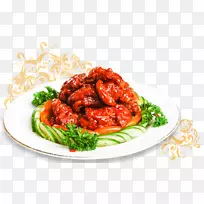 上海菜系左鸡肉丸素食菜-中餐外卖