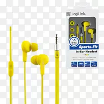 耳机-黄色内耳监视器-Couteur电话连接器-耳机