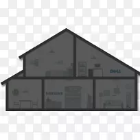 妈妈安全屋顶建筑立面-童真