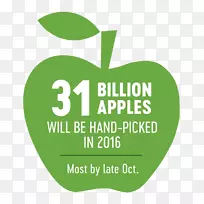 商标字型绿色苹果-收获季节