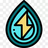 徽标字体剪辑艺术品牌线-水能量