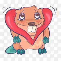 电报贴纸剪贴画应用商店iMessage-beaver