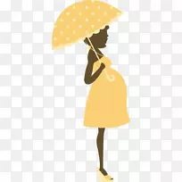 剪贴画怀孕婴儿淋浴婴儿插图-怀孕妇女
