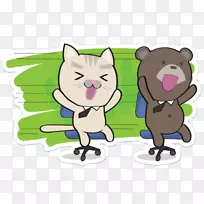 猫夹艺术狗插图