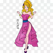 女仙女插图卡通长袍-仙女尾巴珍妮