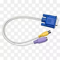 VGA连接器复合视频rca连接器接线图电线电缆思考