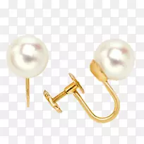 珍珠耳环珠宝金首饰