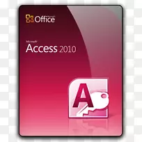 Microsoft Access 2010 Microsoft Corporation Microsoft Office 2010计算机软件-Microsoft Access徽标