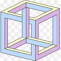 不可能立方体不可能物体绘制光学错觉彭罗斯三角-上传：2015 09 16
