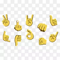 表情符号WhatsApp手势-表情符号