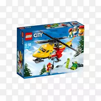 乐高60179城市救护车直升机救护车玩具-乐高市