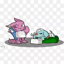 口袋妖怪Gligar mew风扇艺术插图-忏悔