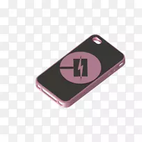 产品设计粉红m手机配件-4s店海报