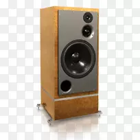 低音炮扬声器电脑扬声器低音-金色立体声3