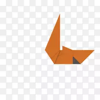 纸徽标折纸三角线-三角形