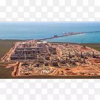 雪佛龙公司戈尔贡天然气工程天然气石油工业-鸟瞰